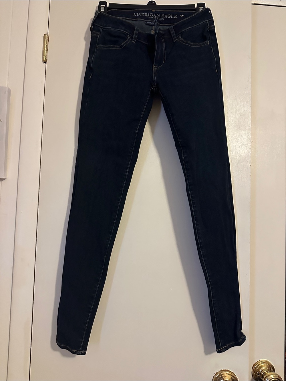 American Eagle Outfitters Dark Blue Skinny Jeans - Women's
